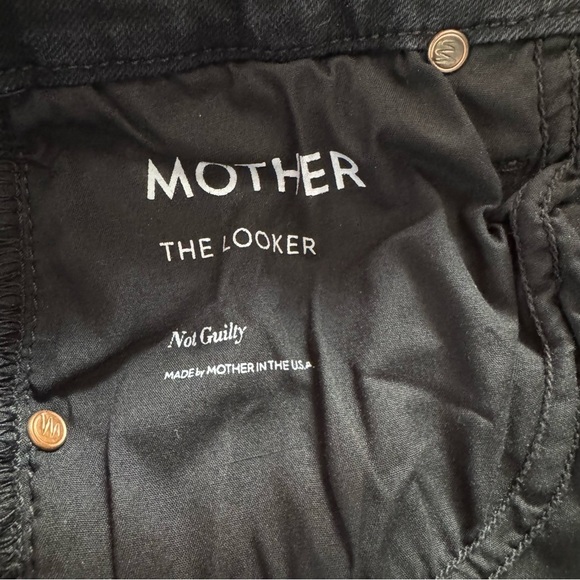Mother The Looker Not Guilty Black Jeans Mid Rise Skinny Size 28 - Picture 10 of 13